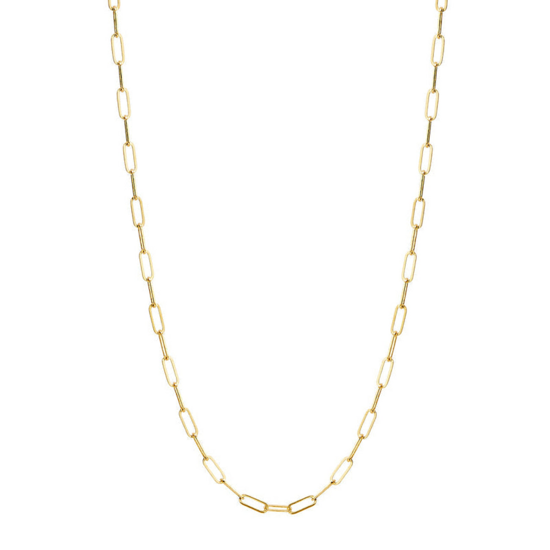 14k Yellow Paper Clip Chain