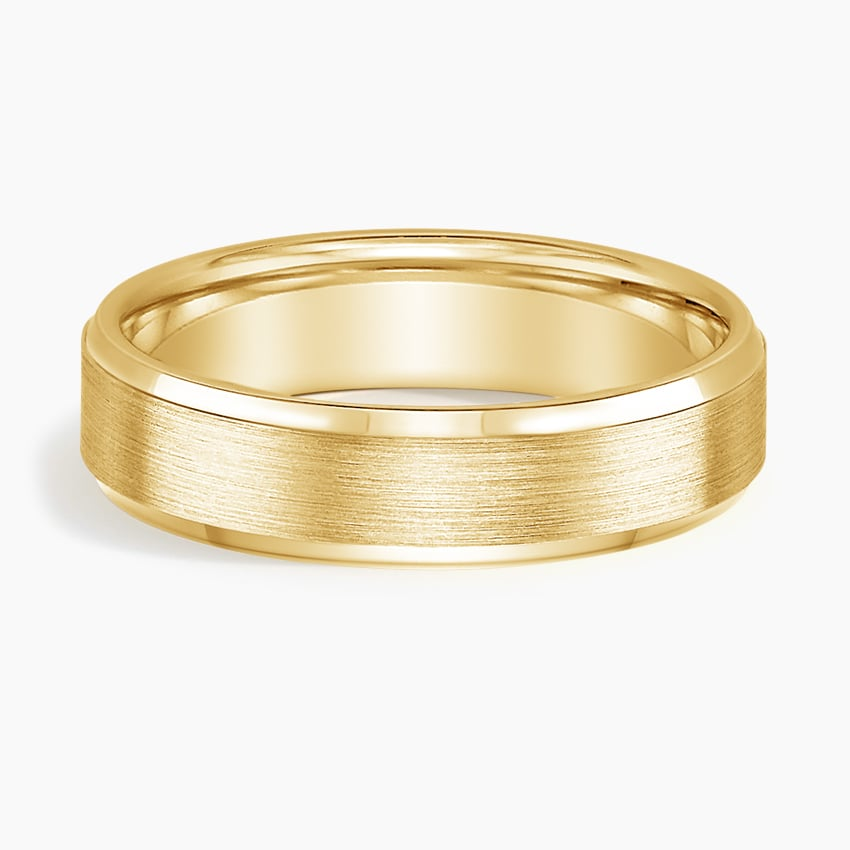 14k Yellow Gold Beveled Edge Band