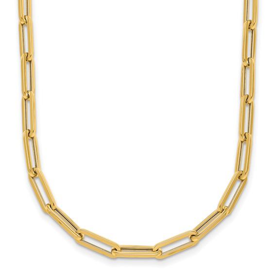 14k Yellow Paper Clip Chain