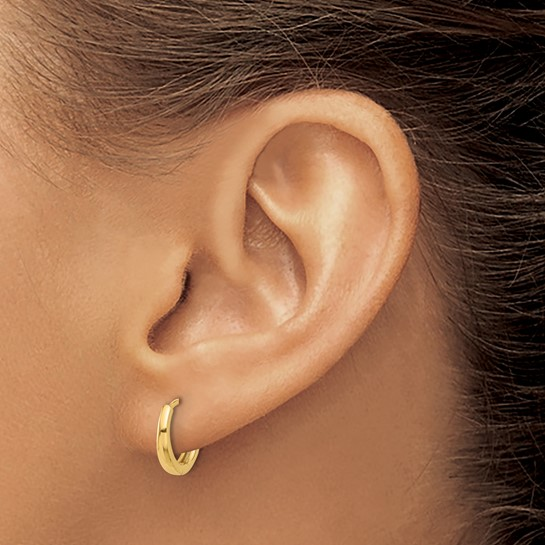 14k Yellow Small Hoop Earrings