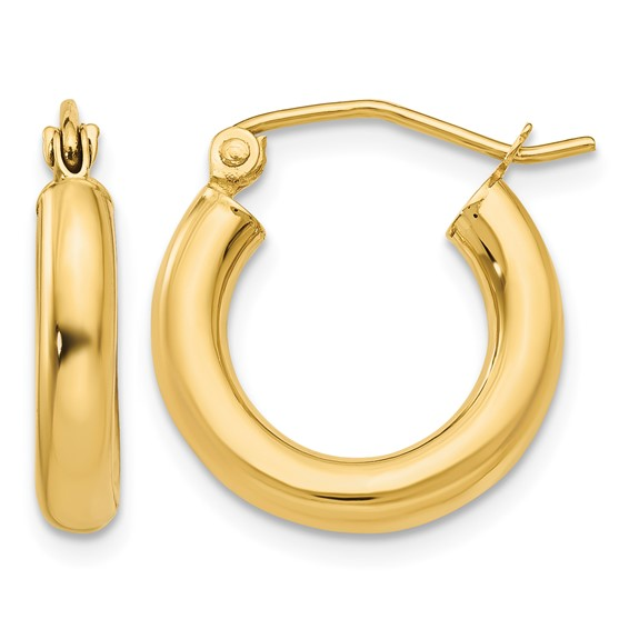 14k Yellow Small Hoop Earrings