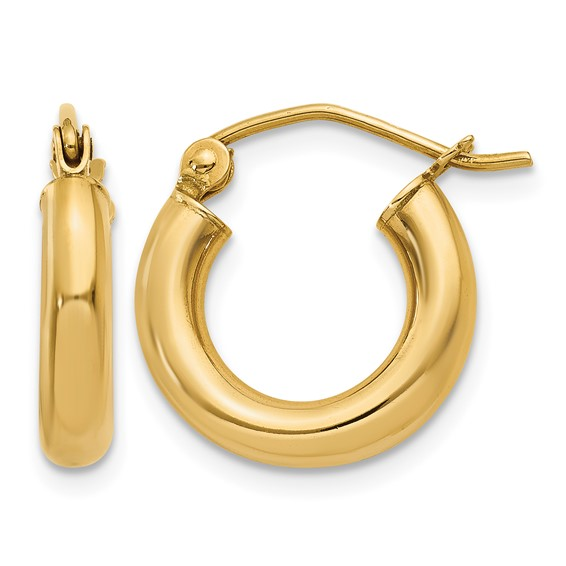 14k Yellow Small Hoop Earrings
