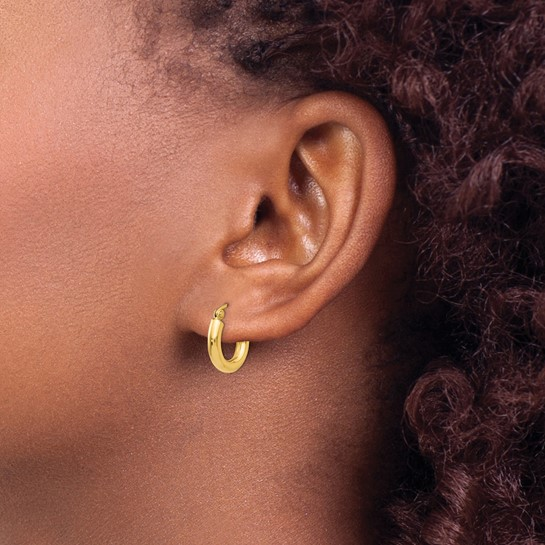14k Yellow Small Hoop Earrings