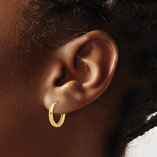 14k Yellow Small Hoop Earrings