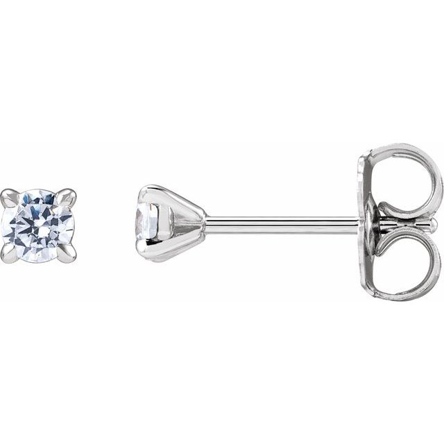 14k White Lab Grown Diamond Studs 0.20 cttw