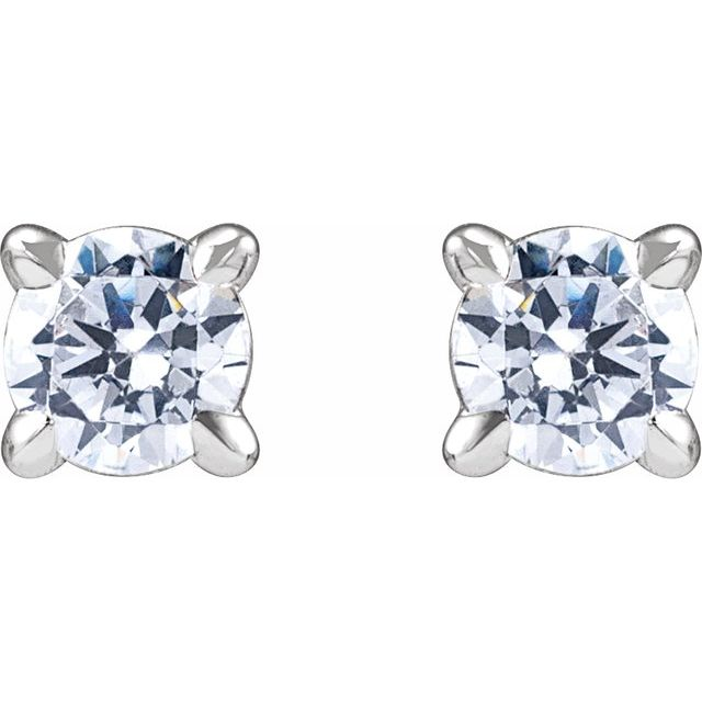 14k White Lab Grown Diamond Studs 0.20 cttw