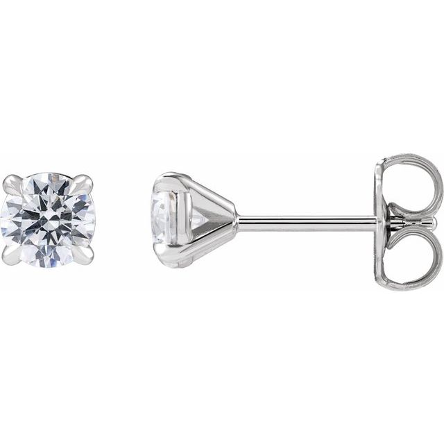 14k White Lab Grown Diamond Studs 0.75 cttw