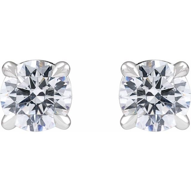 14k White Lab Grown Diamond Studs 0.75 cttw