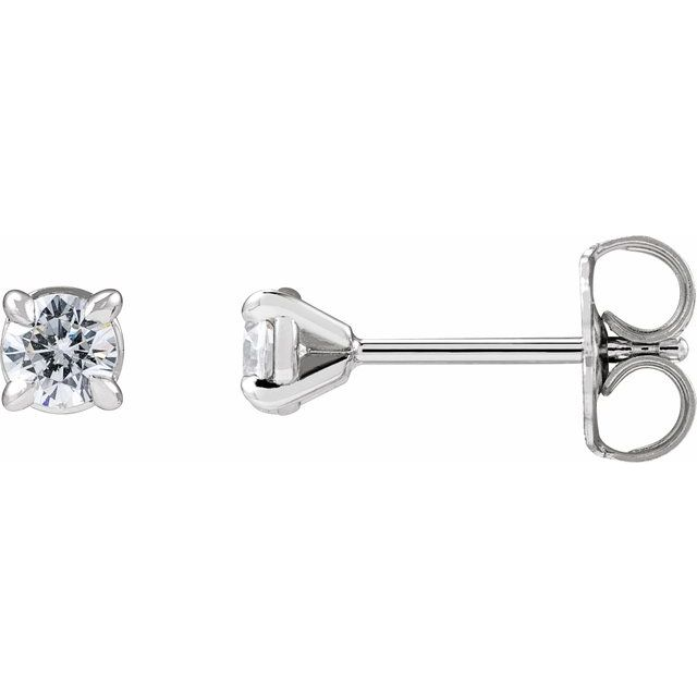 14k White Lab Grown Diamond Studs 0.25 cttw