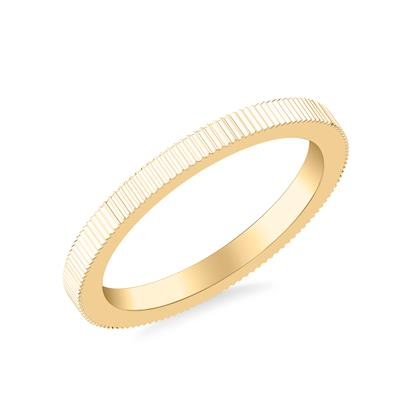 14k Yellow Gold Vertical Band