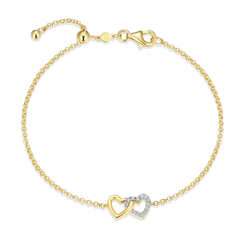 Sterling Silver Gold Plate Rolo Bracelet