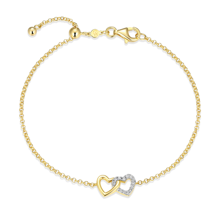 Sterling Silver Gold Plate Rolo Bracelet