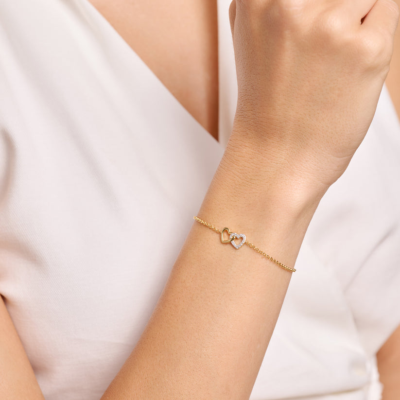 Sterling Silver Gold Plate Rolo Bracelet