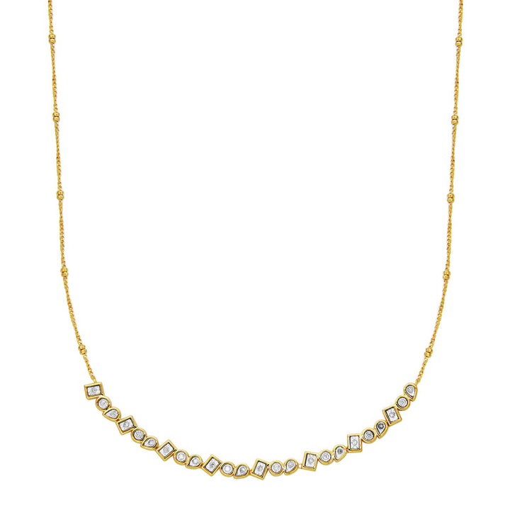 Lab-Grown Diamond Abacus Bead &amp; Illusion Various Shape Pendant Necklace