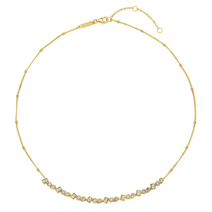 Lab-Grown Diamond Abacus Bead &amp; Illusion Various Shape Pendant Necklace
