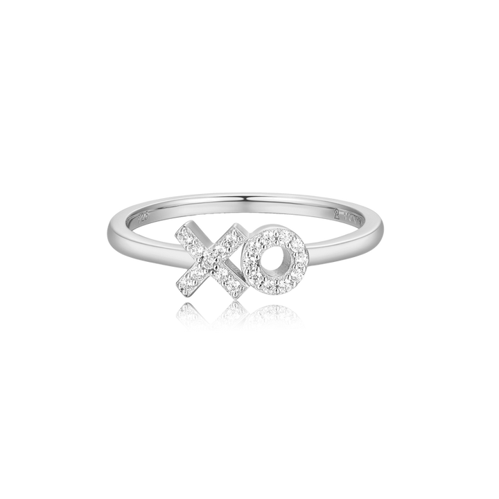 XO Stackable Ring Lab Grown Diamonds Sterling Silver