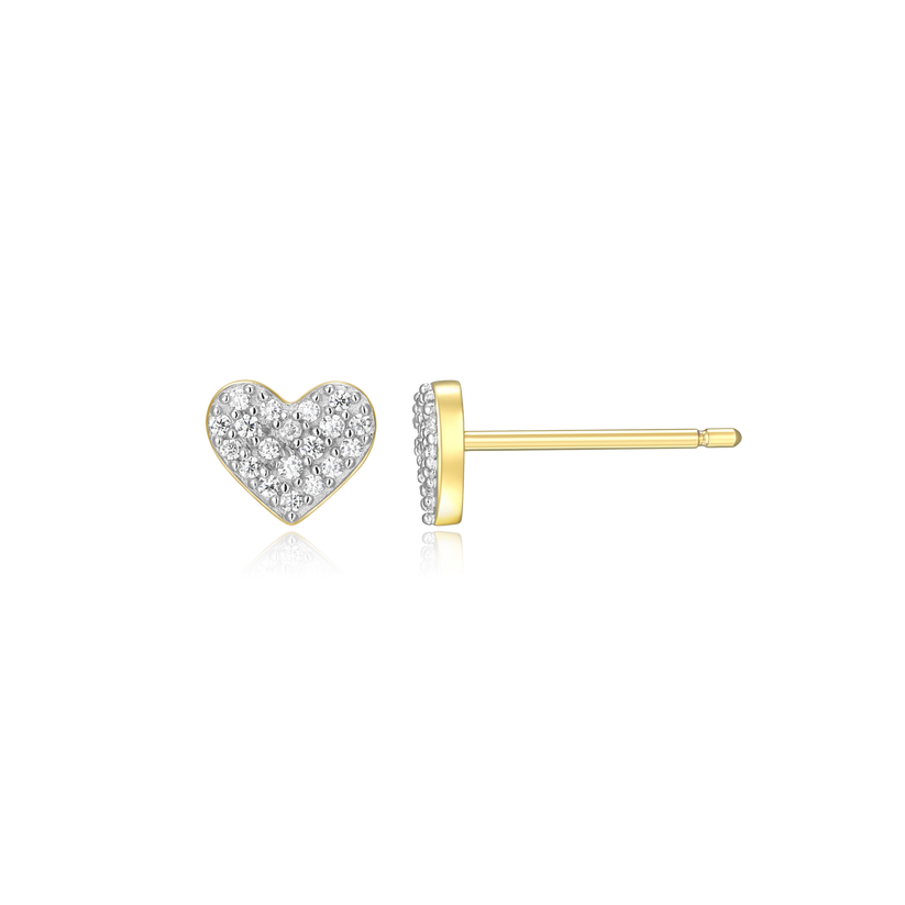 Heart Earrings Gold-Plated Sterling Silver