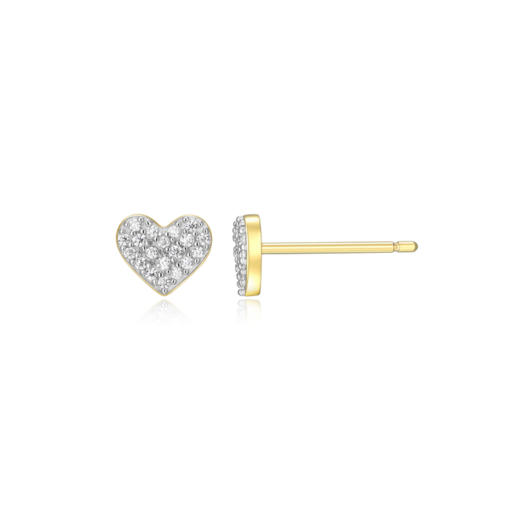 Heart Earrings Gold-Plated Sterling Silver
