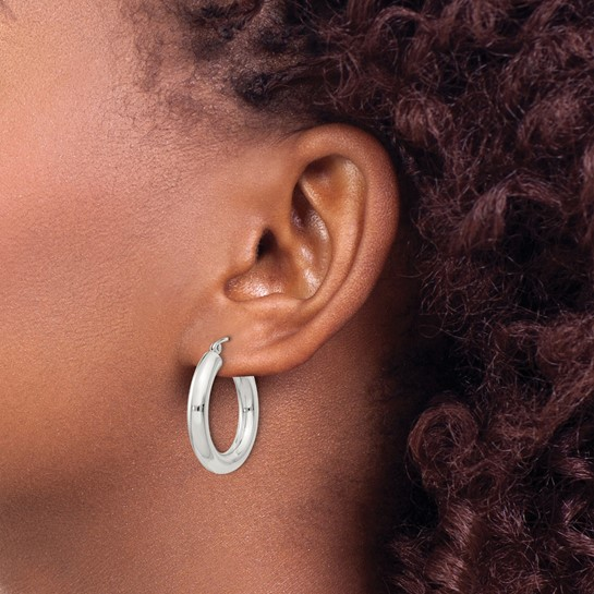 Sterling Silver Medium Hoop Earrings