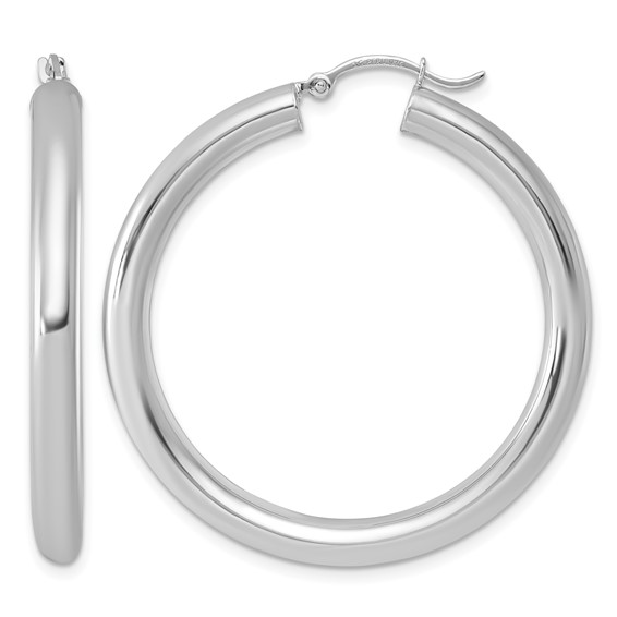 Sterling Silver Large Hoop Earrings