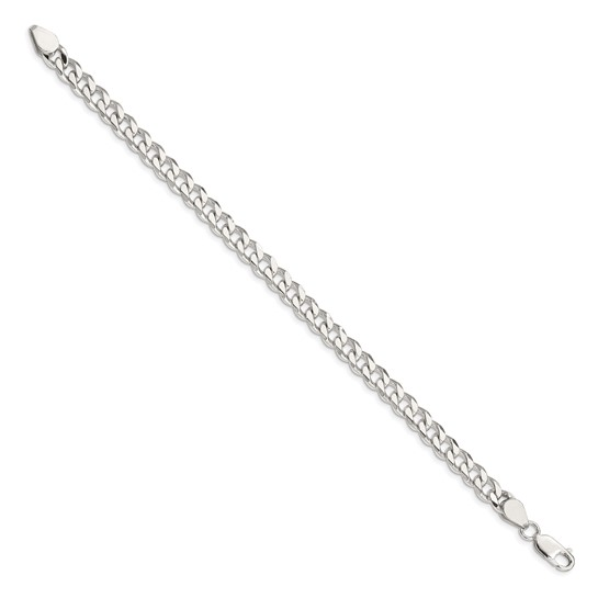 Sterling Silver White Curb Bracelet