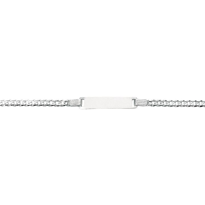 14k White Gold Curb Link Children&