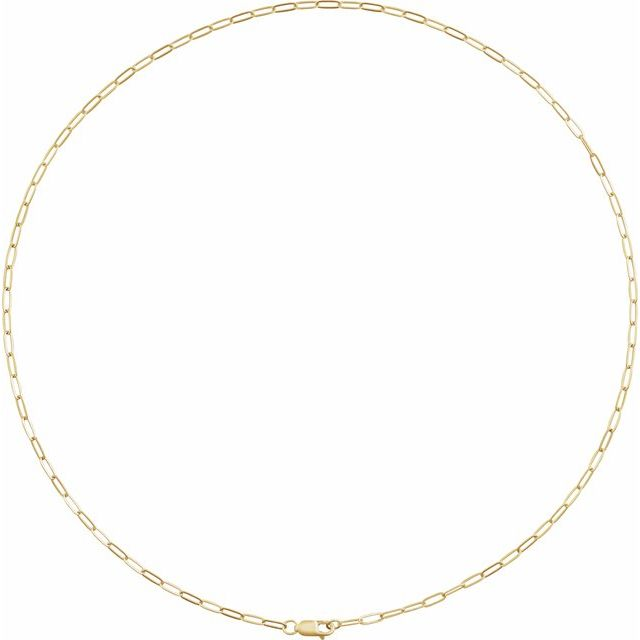 Gold Filled Yellow Paper Clip Chain 18in