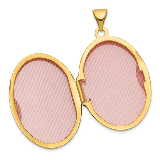 14k Yellow Gold Oval Locket