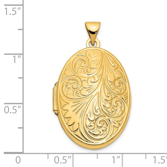 14k Yellow Gold Oval Locket