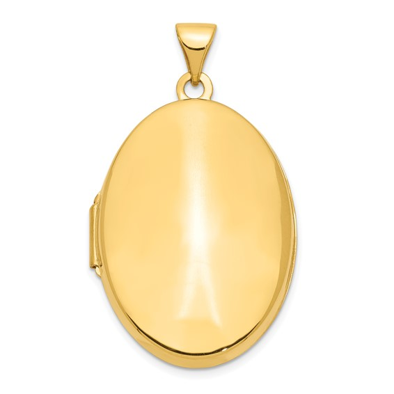14k Yellow Gold Oval Locket Charm