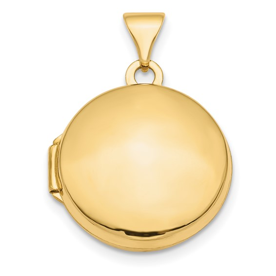 14k Yellow Gold Circle Locket Charm