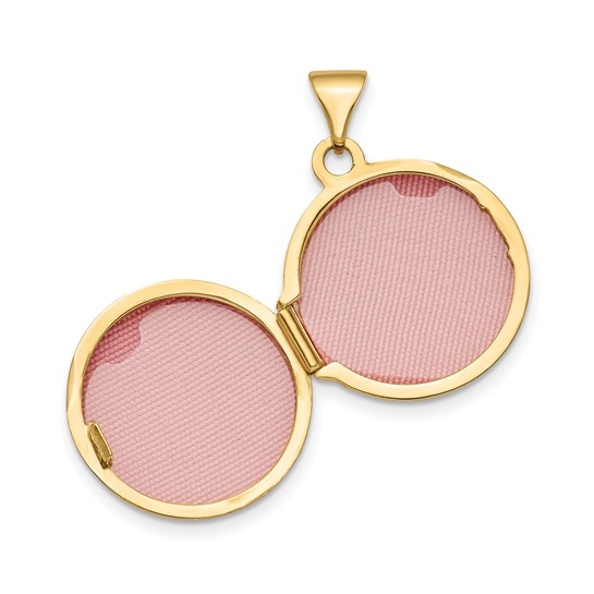 14k Yellow Gold Circle Locket Charm