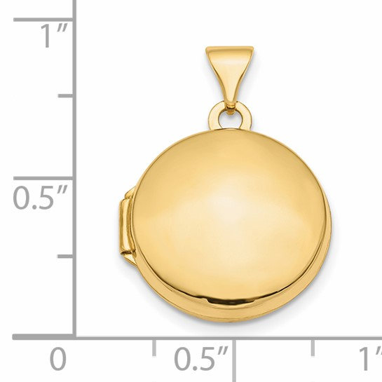 14k Yellow Gold Circle Locket Charm
