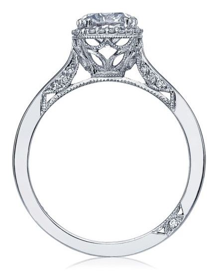 Platinum Halo Engagement Ring