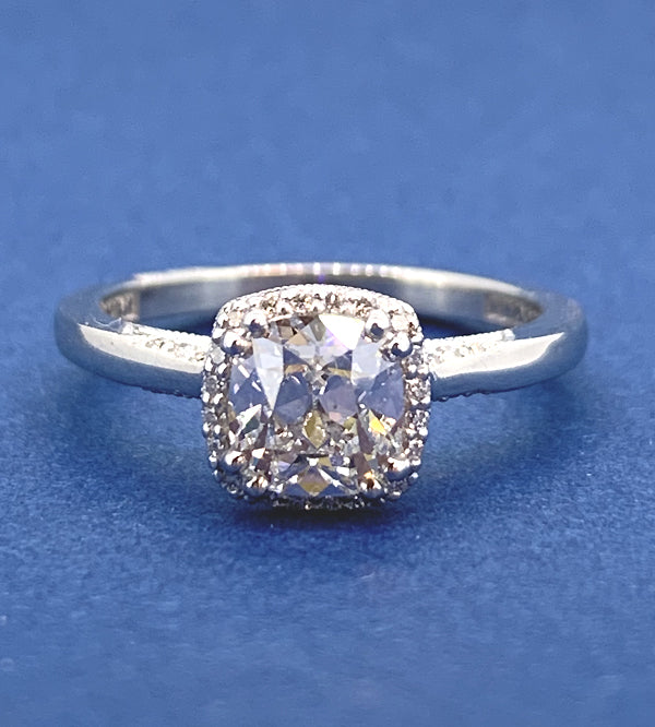 Platinum Halo Engagement Ring