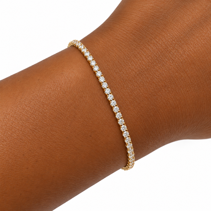 14k Yellow Lab Grown Diamond Bracelet 2.00 cttw