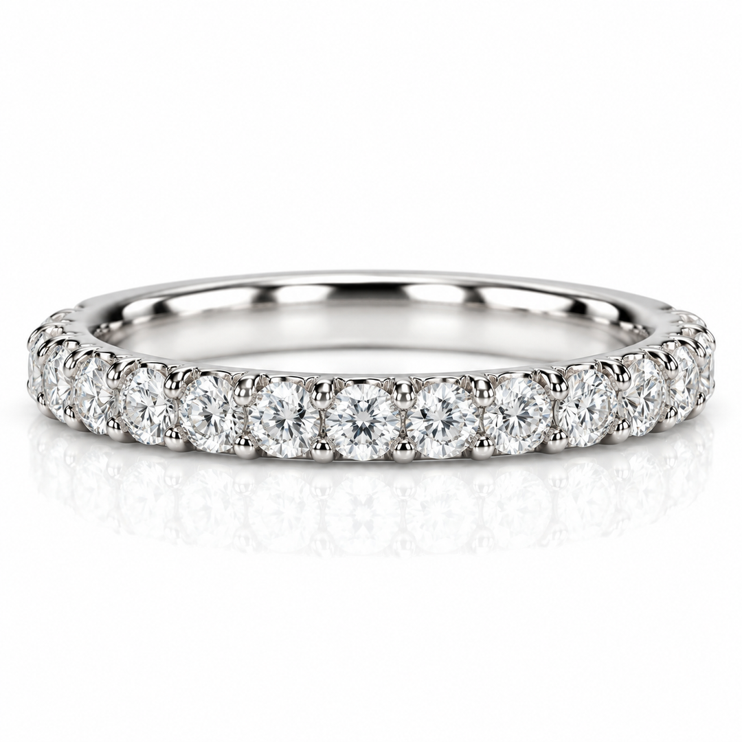 14k White 0.34ctw Round Lab Grown Diamond Wedding Band