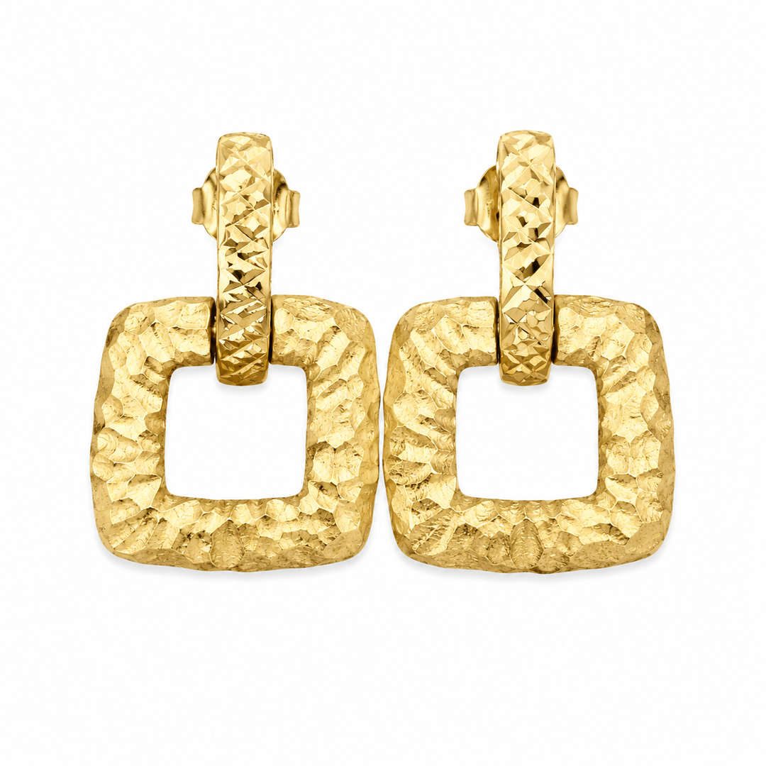 14k Yellow Gold Drop Earrings