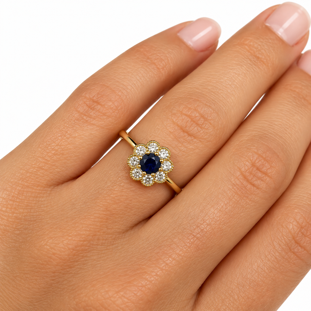 14k Yellow Sapphire Gemstone Ring