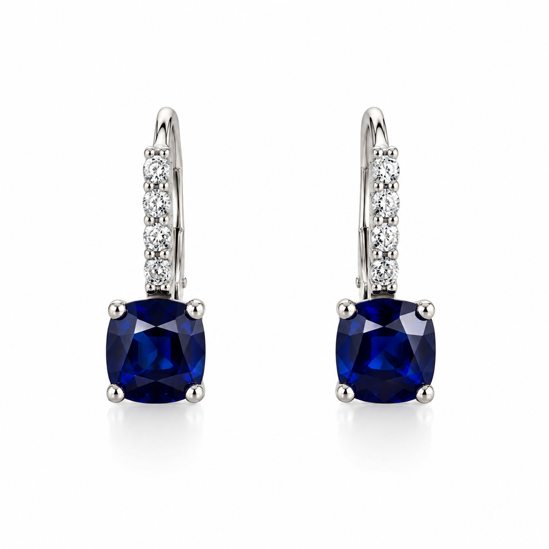 14k White Gold Lab Grown Diamond Earrings 0.16 cttw