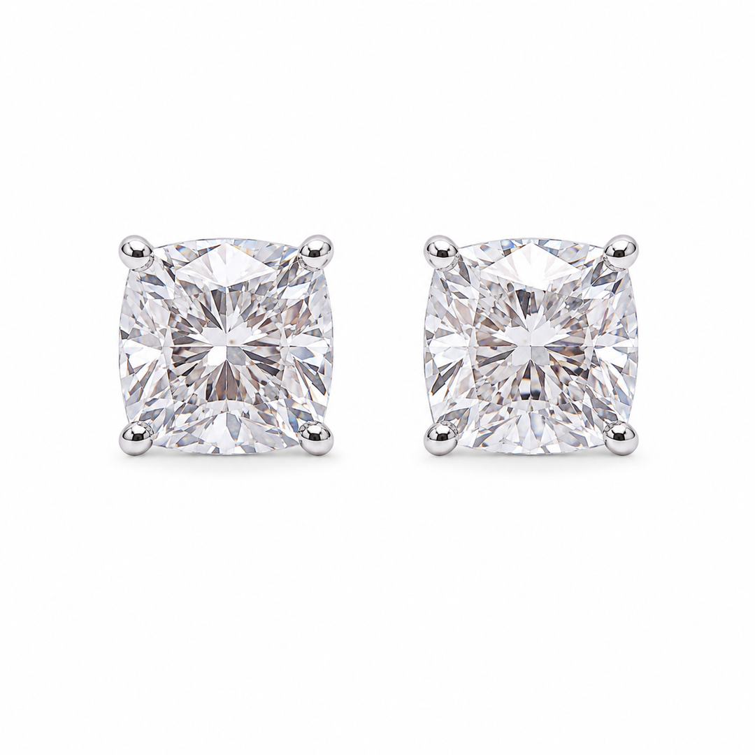 14k White Gold Lab Grown Diamond Earrings 1.04 cttw