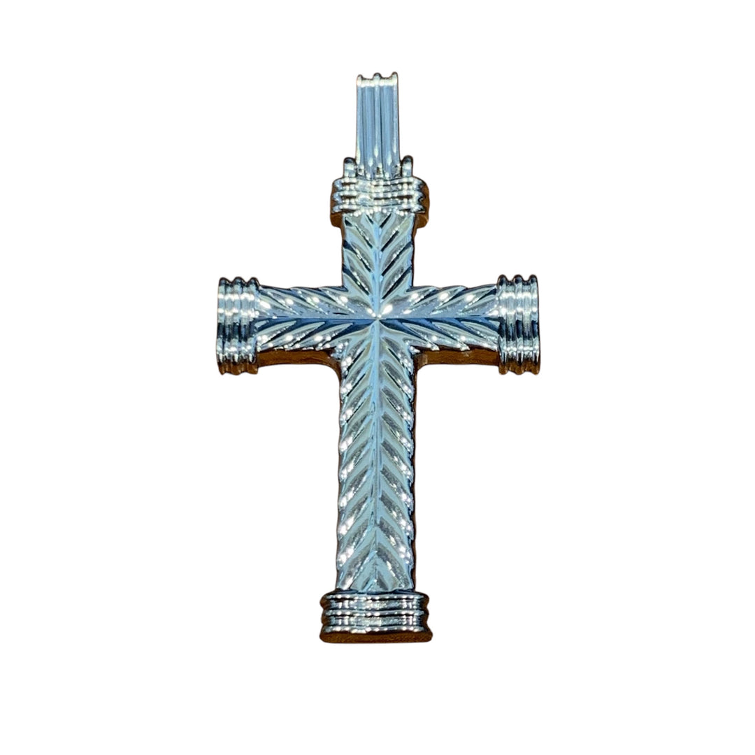14k White Gold Cross Charm