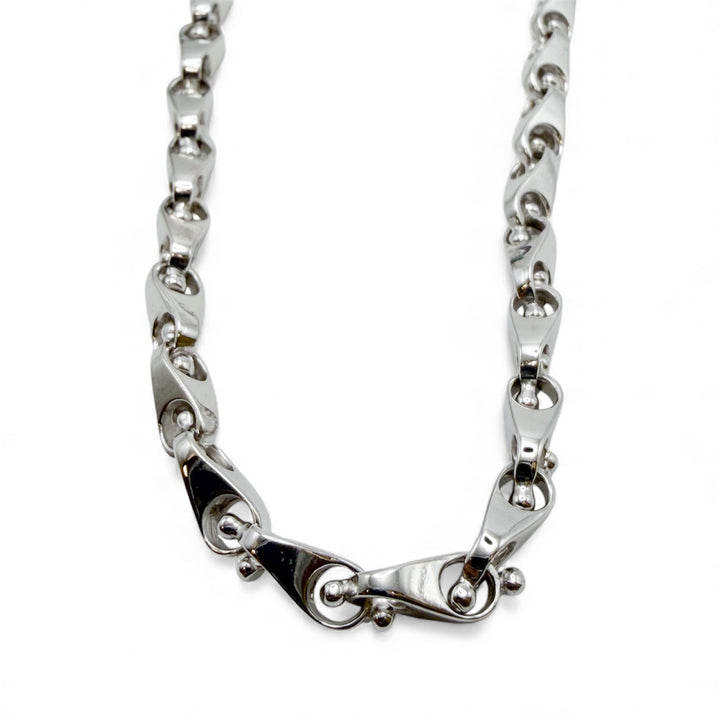 14k White Gold Bicycle Estate Chain