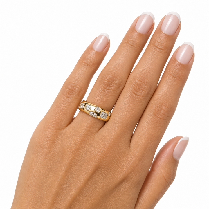 14k Yellow Eternity Lab Grown Diamond Band