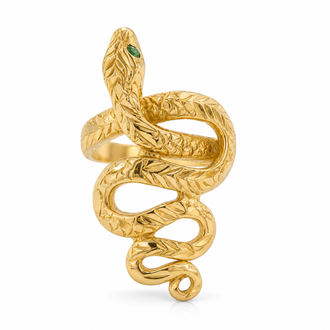 14k Yellow Snake Estate Ring