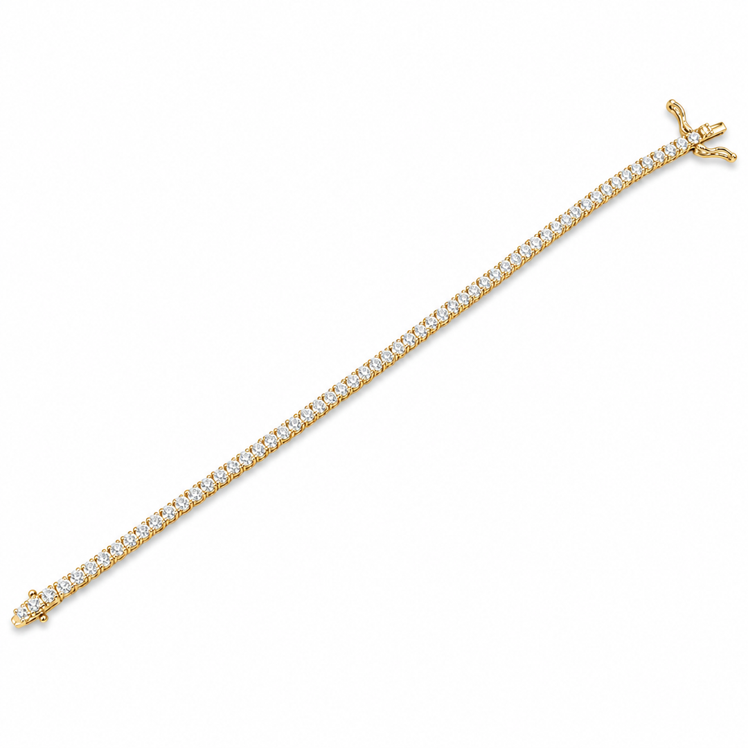 14k Yellow Lab Grown Diamond Bracelet 4.08 cttw