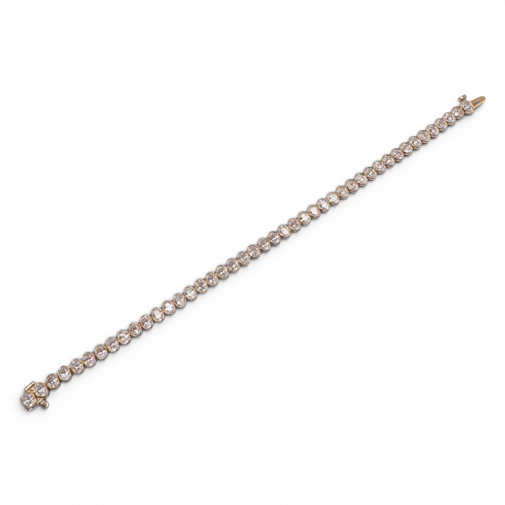 14k Yellow Gold Lab Grown Diamond Bracelet 6.84 cttw