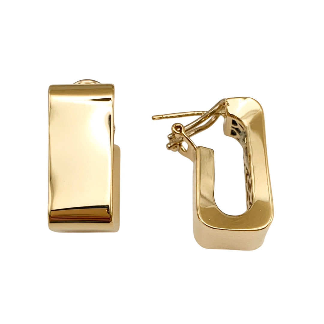 14k Yellow Gold Medium Hoop Earrings