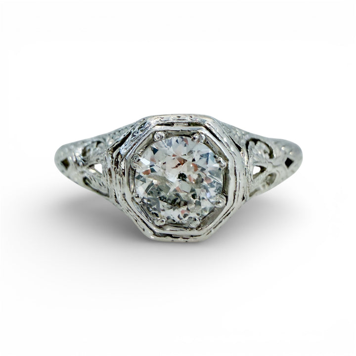 Platinum Antique Diamond Estate Ring