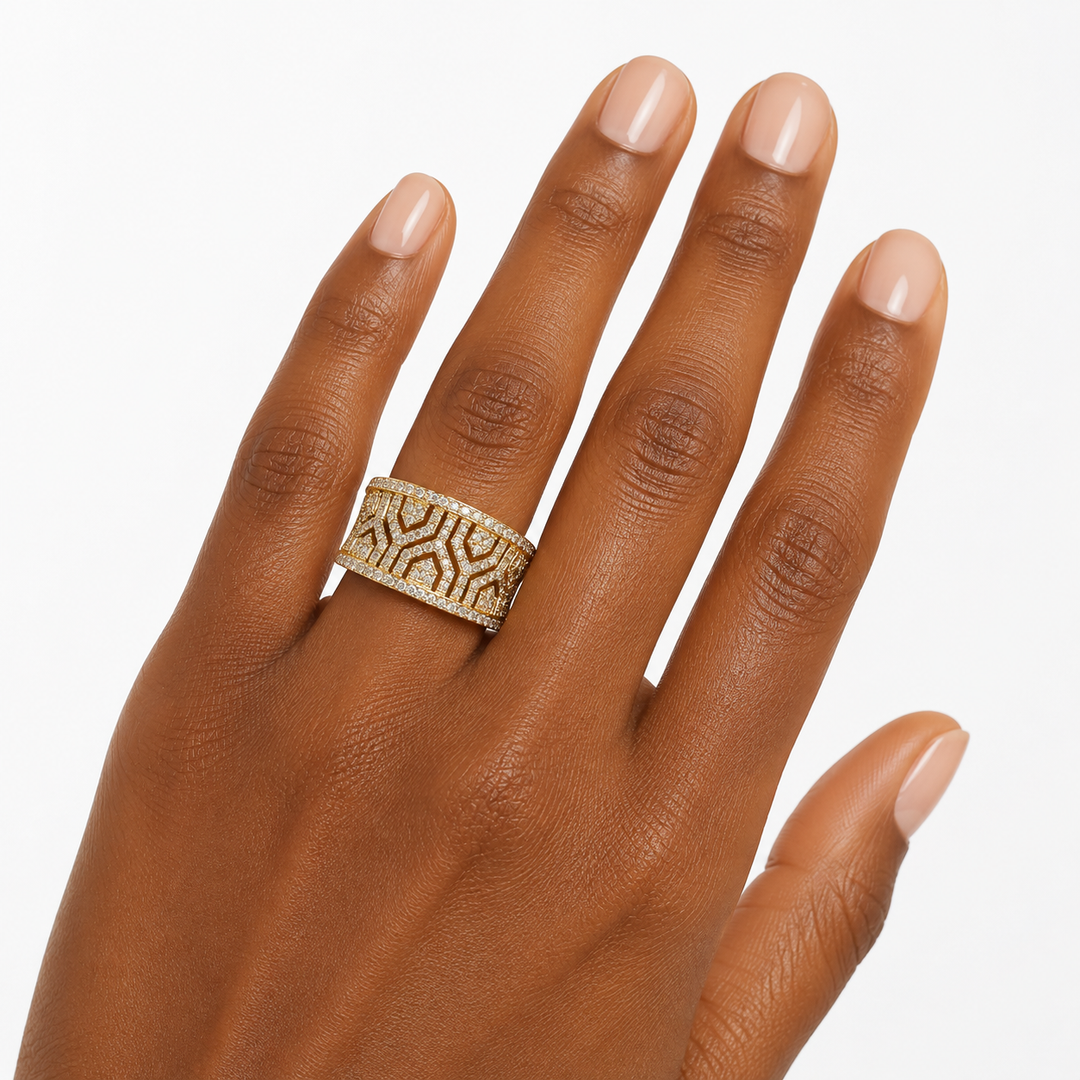 14k Yellow Effy Diamond Estate Ring